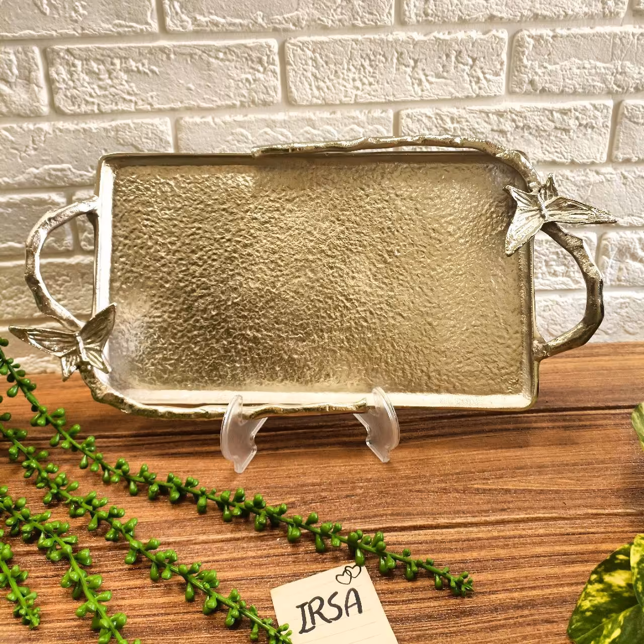 سینی آلمینیوم مستطیل طرح پروانه 

