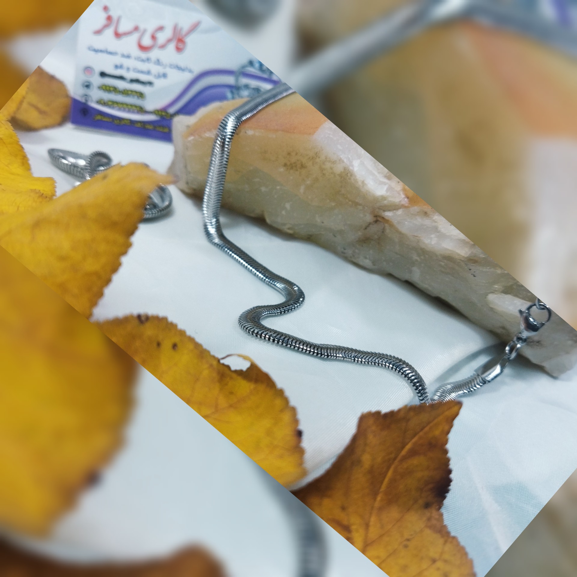 گردنبند ماری نقره ای