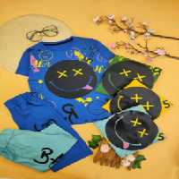 تیشرت وشلوارک استیکر مشکی