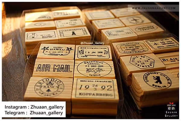 مهر چوبی طرح پست و جهانگردی