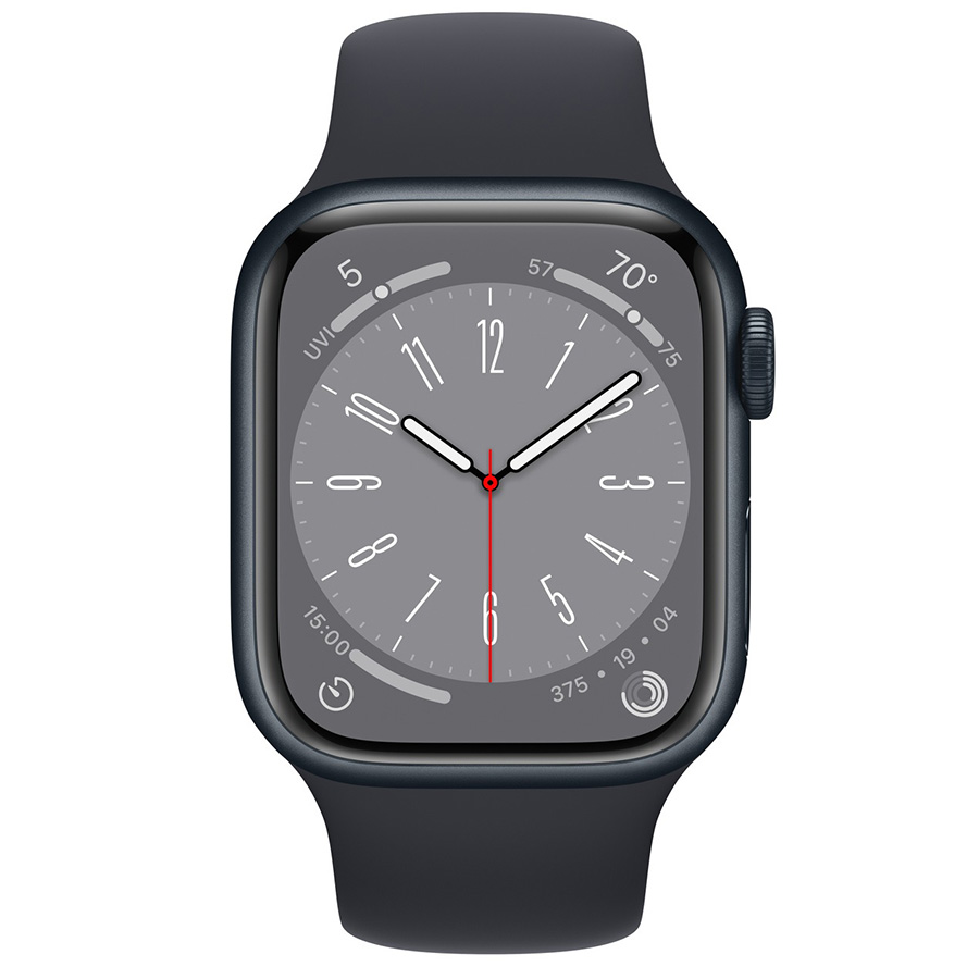 اپل واچ سری 8 قاب Midnight Aluminum Case با بند Midnight Sport Band زنانه 41 میلیمتری - Hiapple.ir