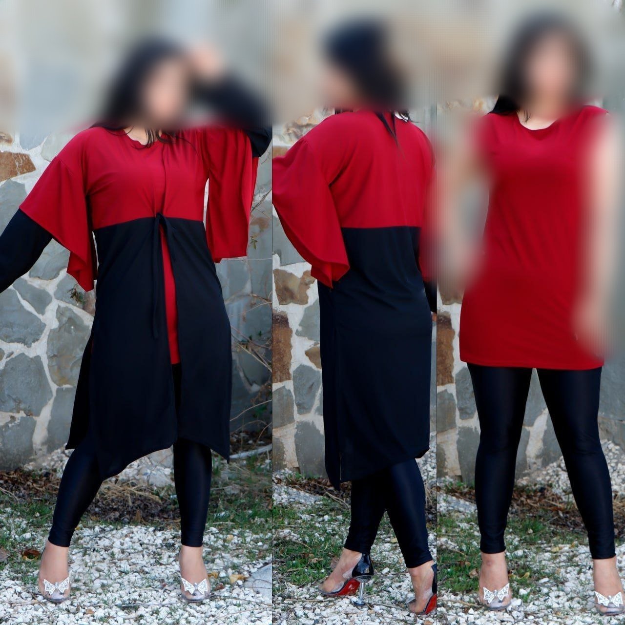 مانتو دوتیکه زنانه مدل بالدار