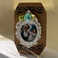 گیفت عروسی گیفت قاب وان یکاد گیفت شعر گیفت وان یکاد با گل پارچه ای گیفت قاب تگ دار