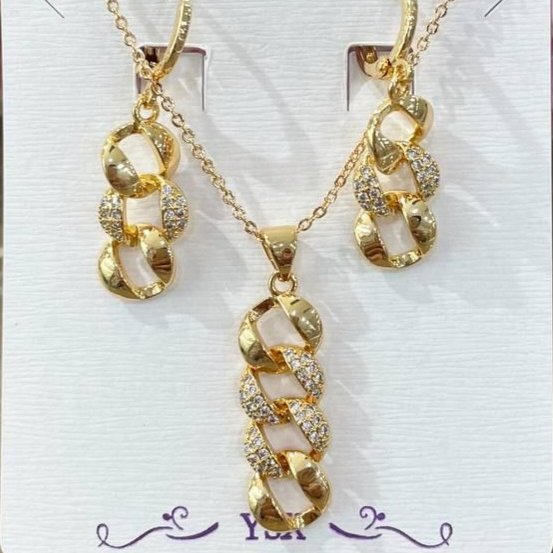 نیم ست ysx مدل کارتیر نگین دار