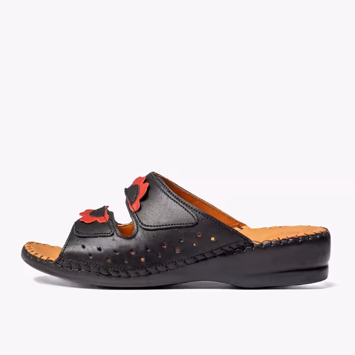 مدل خارپاشنه گلدار مشکی