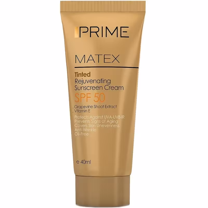کرم ضد آفتاب پریم جوان کننده صورت مدل Matex Tinted SPF50