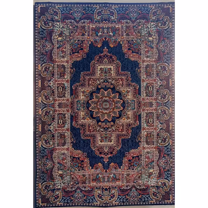 گبه کد 1350 رنگ سرمه ای در سایز یک و نیم در دو و بیست و پنج 