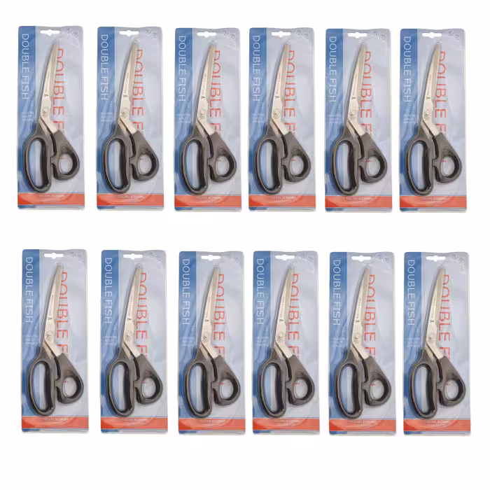قیچی خیاطی دبل فیش بسته 12 عددی (عمده)