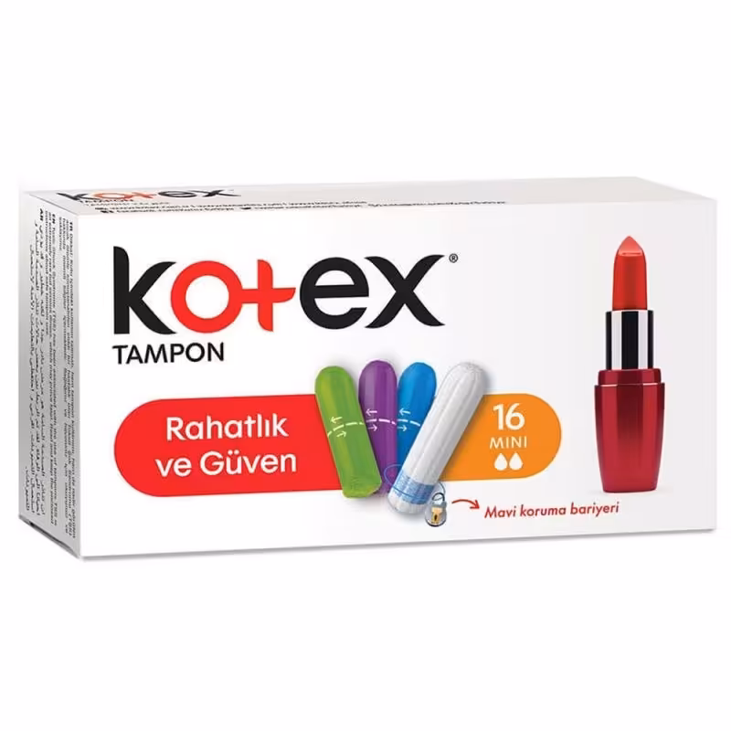 تامپون کوتکس KOTEX استخری سایز کوچک تعداد 16 عددی