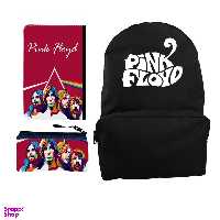 کوله پشتی مدل پینک فلویید کد KP-220 به همراه کلاسور و جامدادی