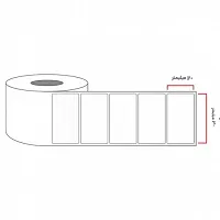 لیبل PVC تک ردیفه سایز 20x40 میلی متر