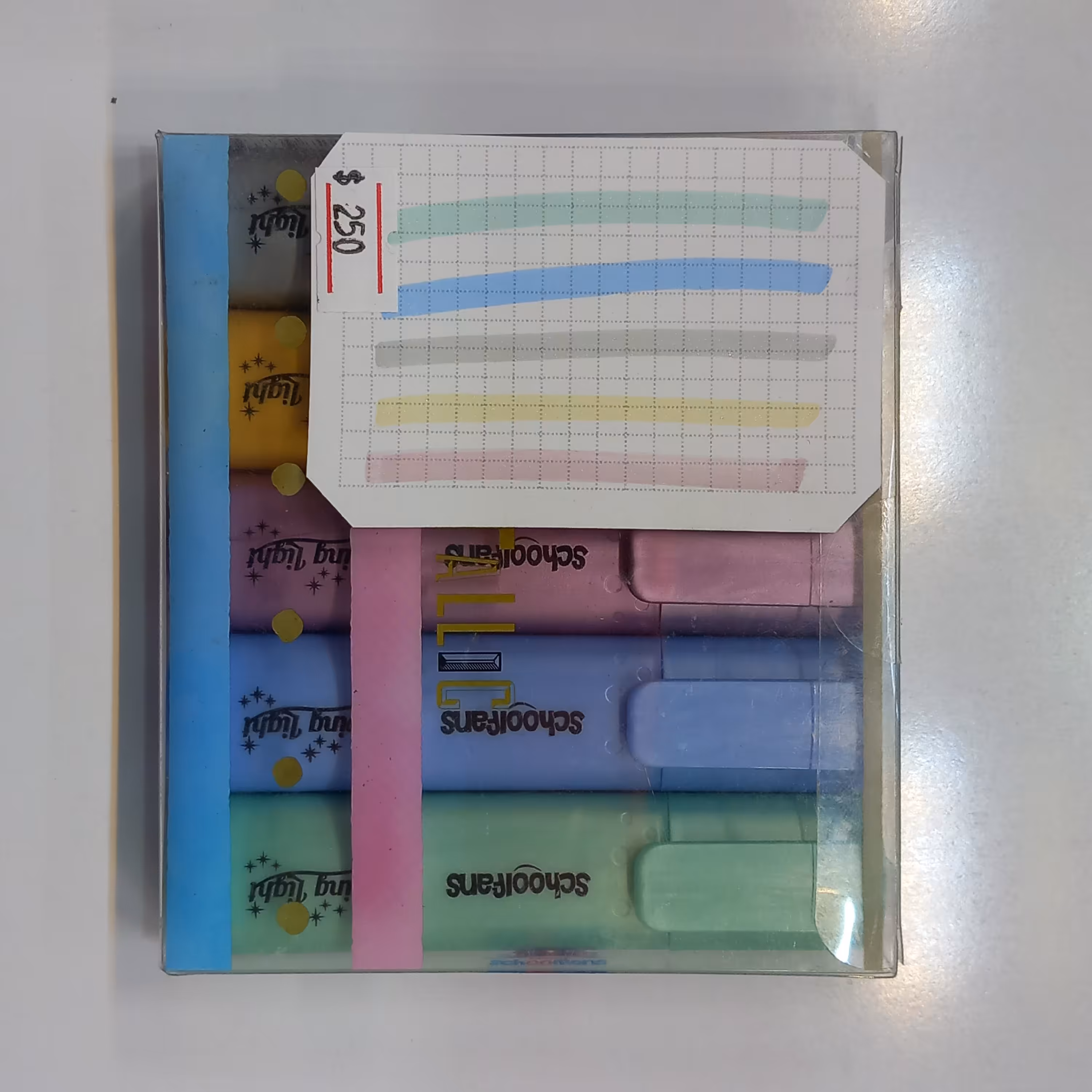 ست 5 تایی هایلایتر شاینی schoolfans  