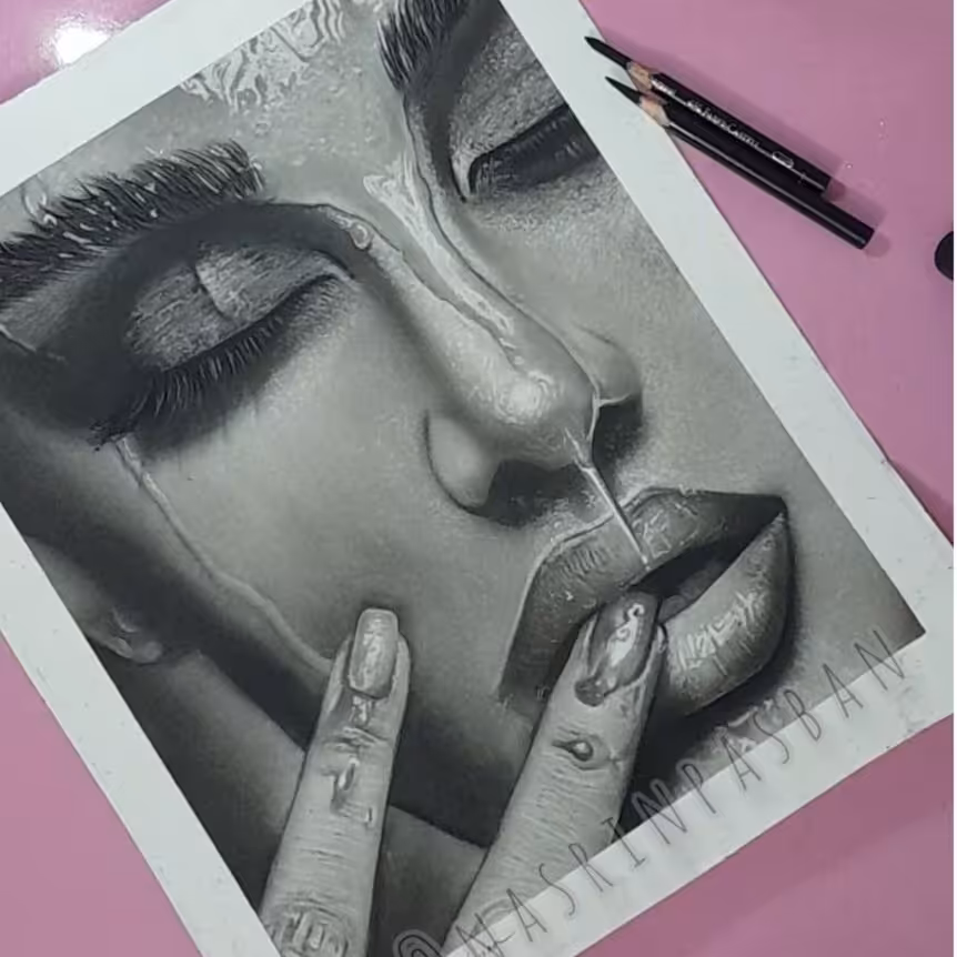 نقاشی سیاهقلم سفارشی