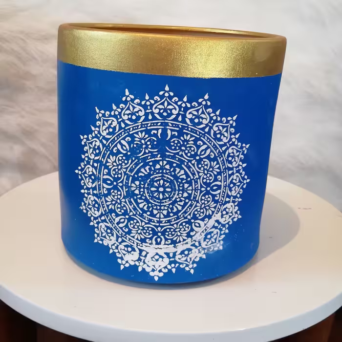 گلدان سفالی طرح اسلیمی (سایز بزرگ)