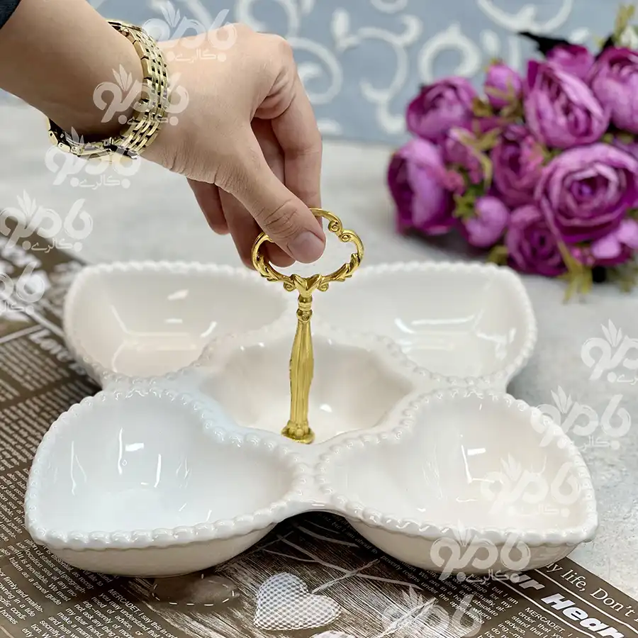 اردو خوری سرامیکی دسته فلزی کد128