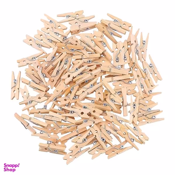 گیره چوبی ساده کد sclips-2.5 بسته 20 عددی