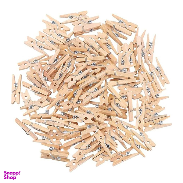 گیره چوبی ساده کد sclips-2.5 بسته 20 عددی