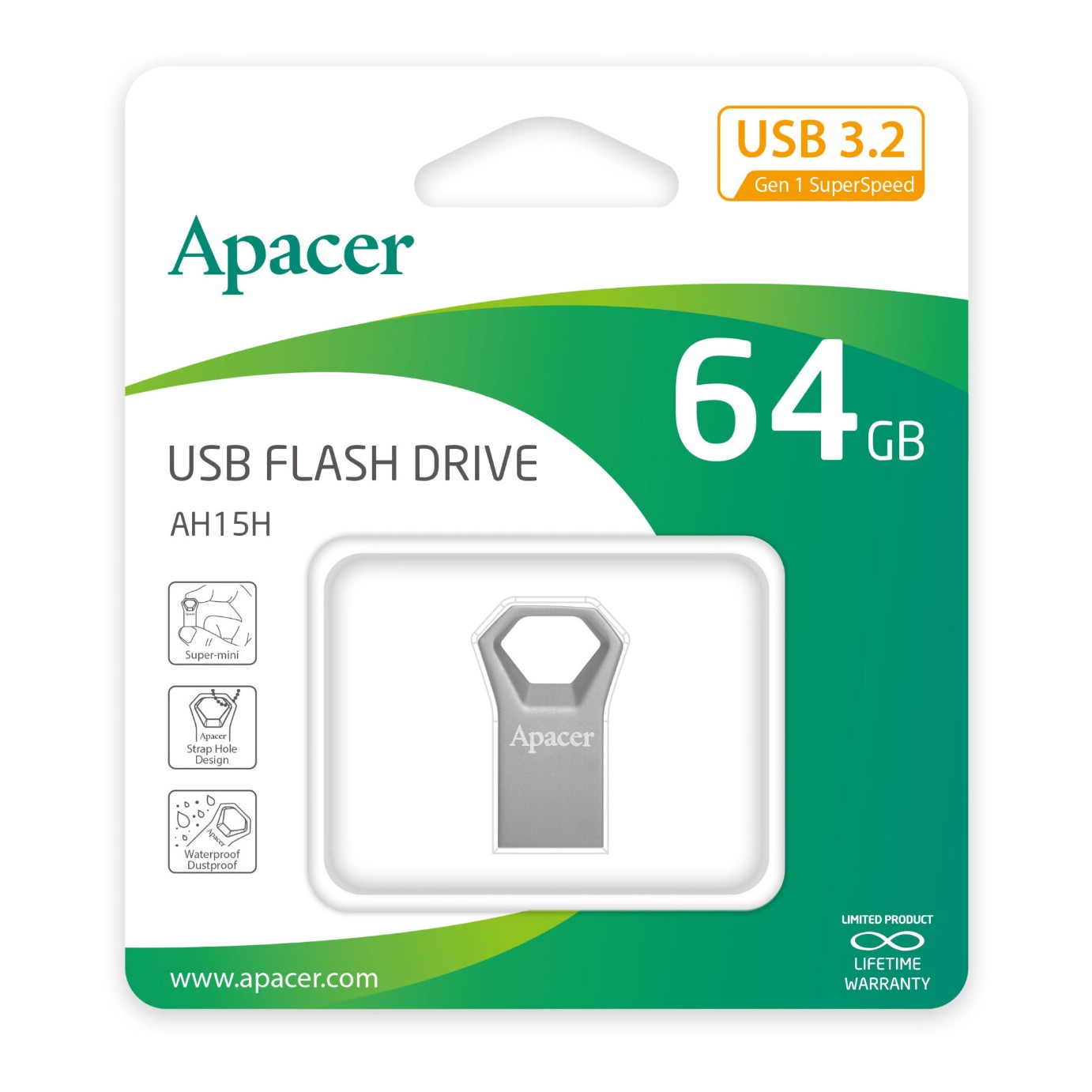 فلش مموری اپیسر مدل AH 15H ظرفیت 64گیگابایت