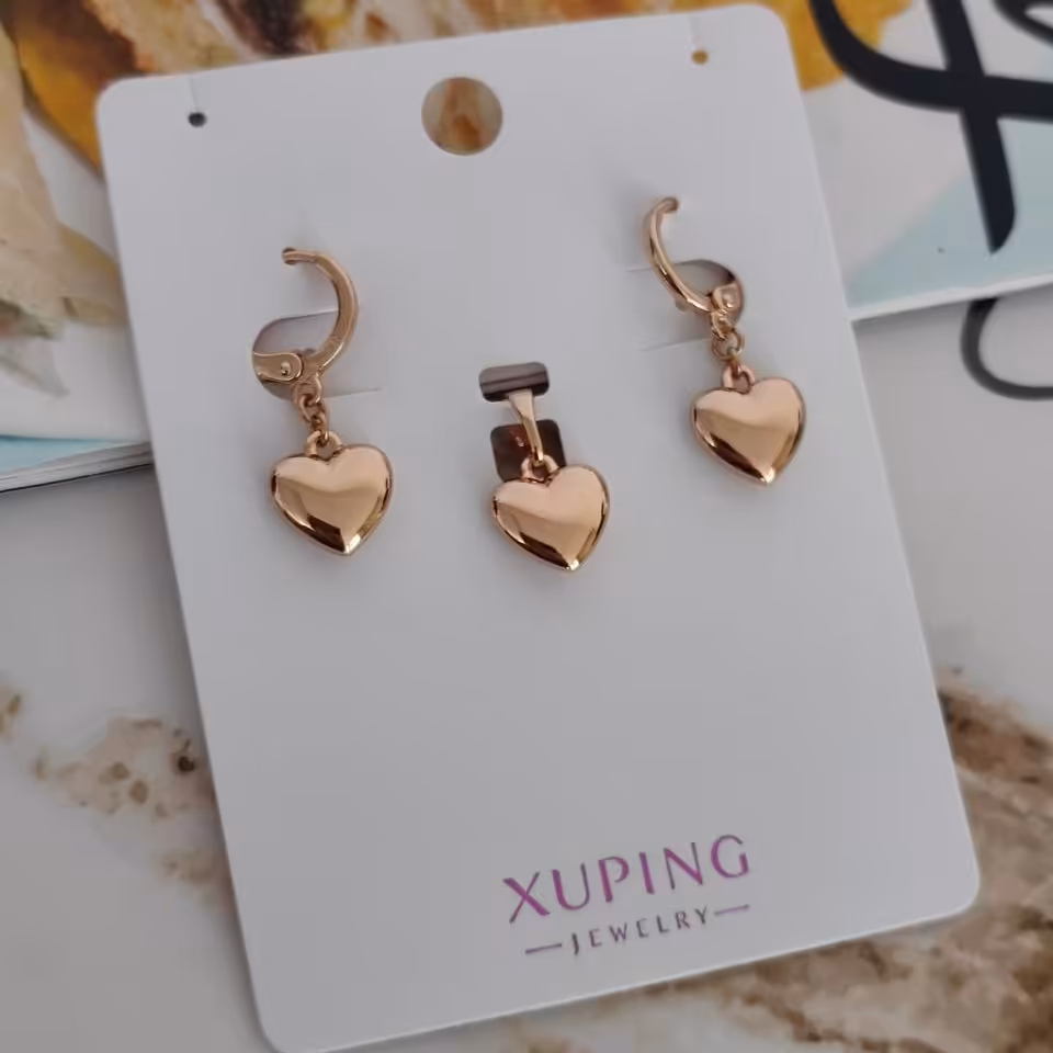 نیمست استیل ژوپینگ مدل قلب کد 145 جدید رنگ ثابت آبکاری شده