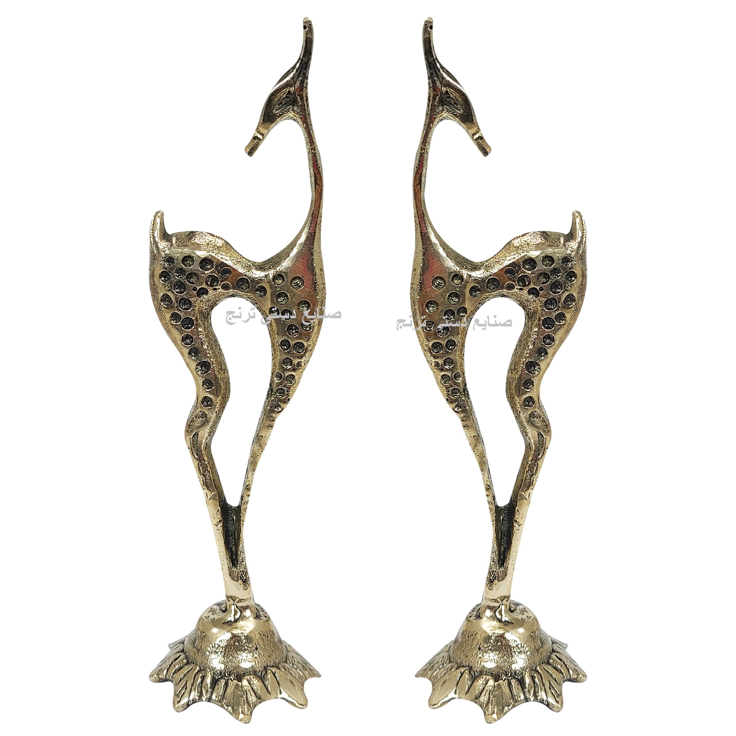مجسمه برنجی غزال کوچک جفتی یک طرفه