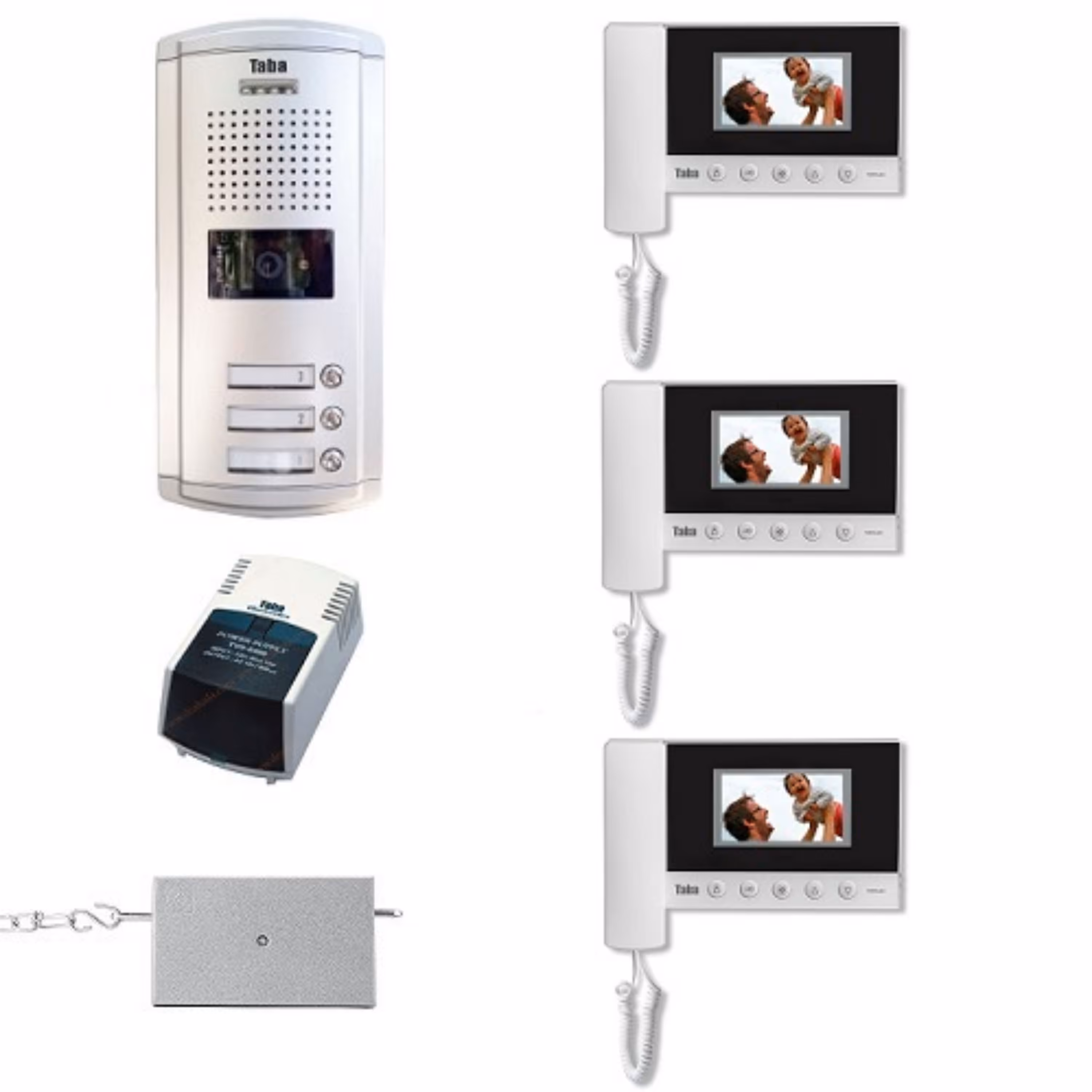 پک 3 واحدی تصویری با مانیتور 43-5 تابا الکترونیک