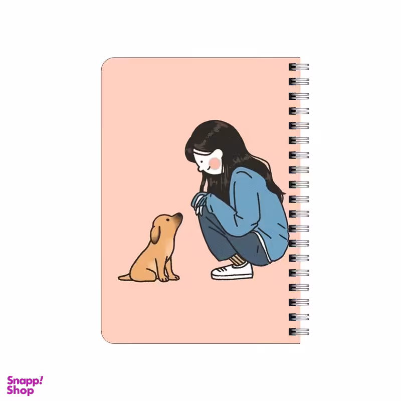 دفترچه یادداشت بامبیلیپ مدل چوبی طرح دختر و هاپو کد 6695148