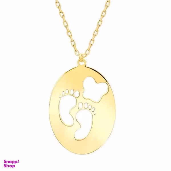 گردنبند طلا 18 عیار زنانه شمیم گلد گالری مدل رد پا