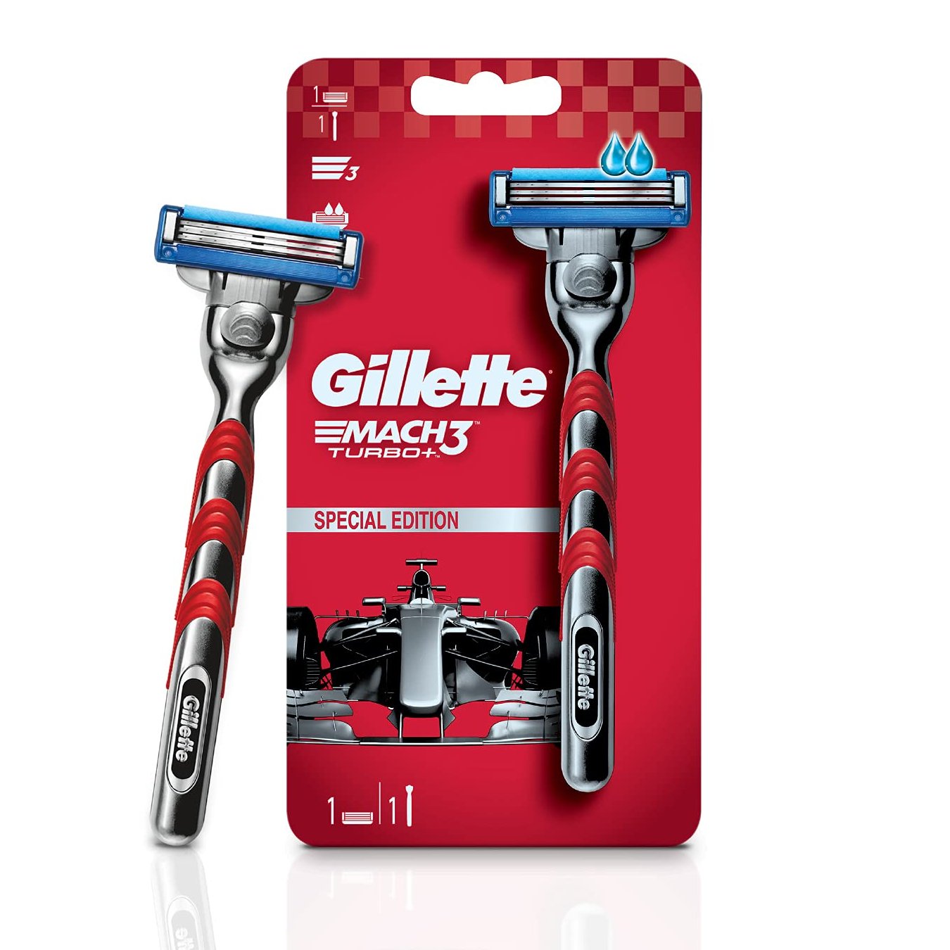 تیغ اصلاح ژیلت مچ تری gillette mach 3 شامل یک دسته و دو سری اصلاح