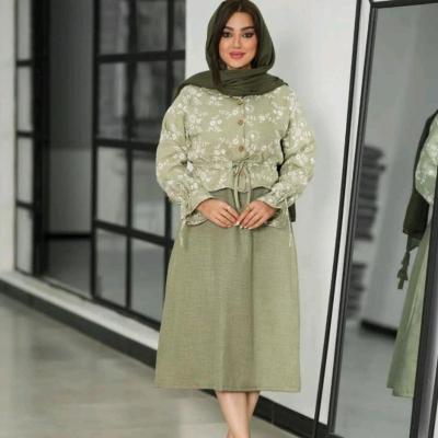 پیراهن مهمانی زنانه کرپ مدل دوتیکه