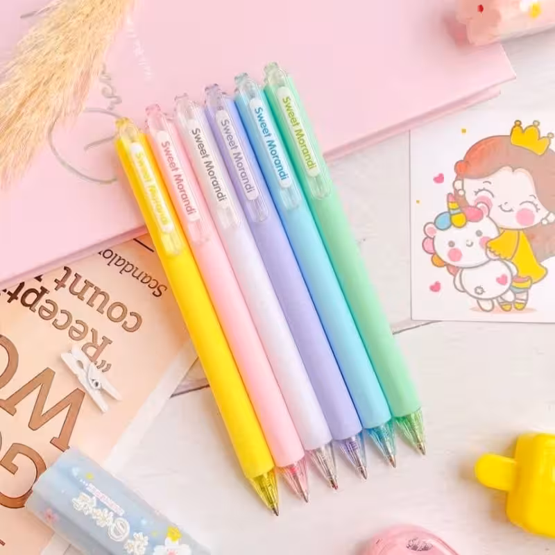 روان نویس فانتزی پاستلی 6 رنگ بدنه جیر 0.7 مدل JD-2249