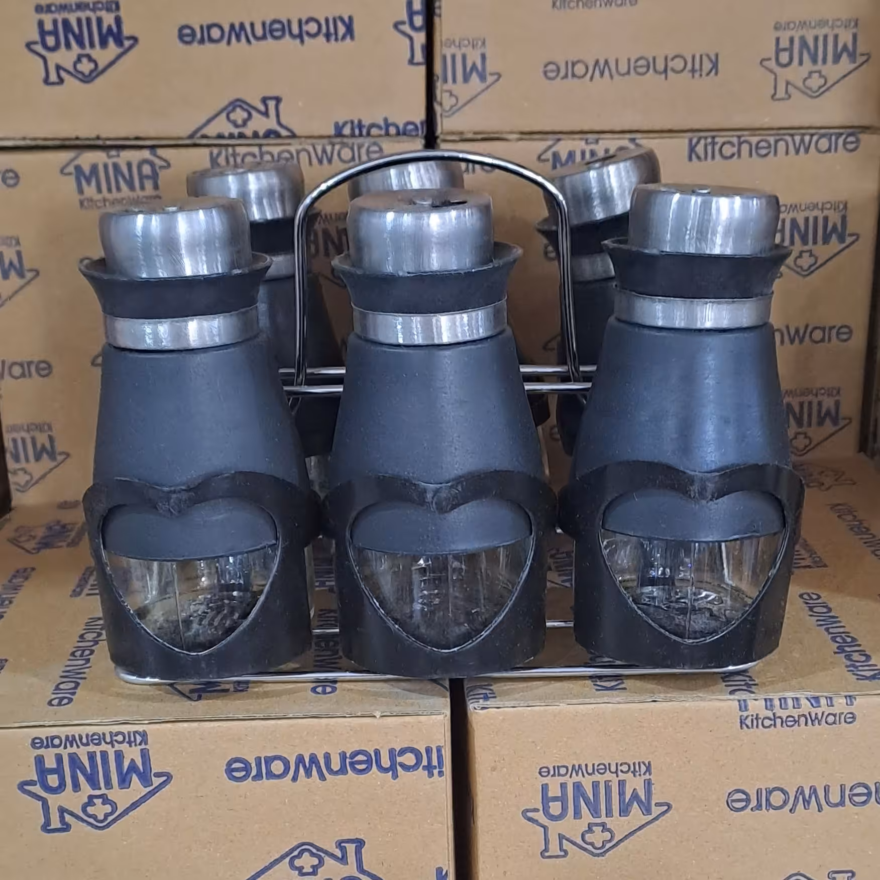 جا ادویه رومیزی شنل دار 6 تایی