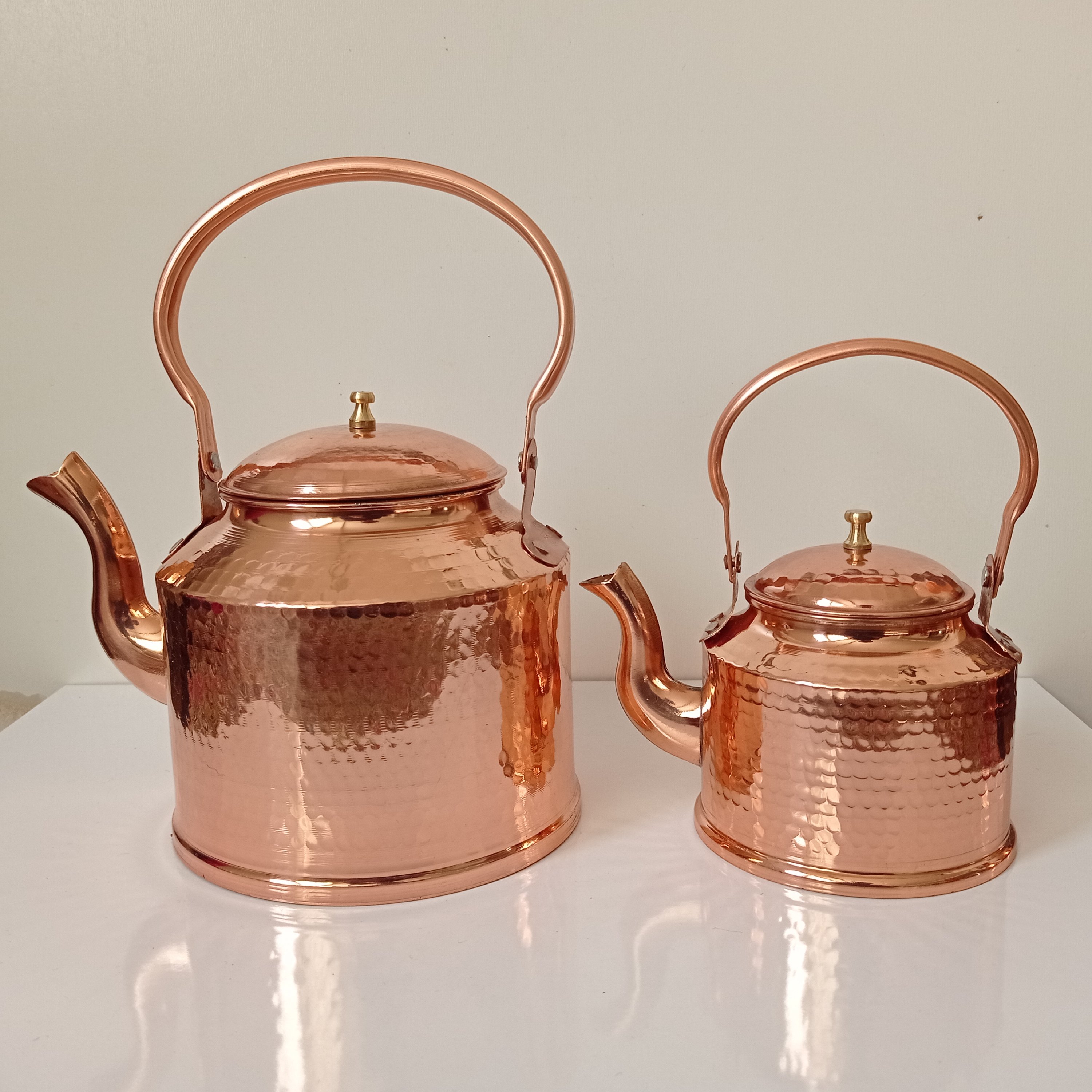 قوری و کتری مسی دسته مسی نانو شده زنجانیها با کیفیت عالی 