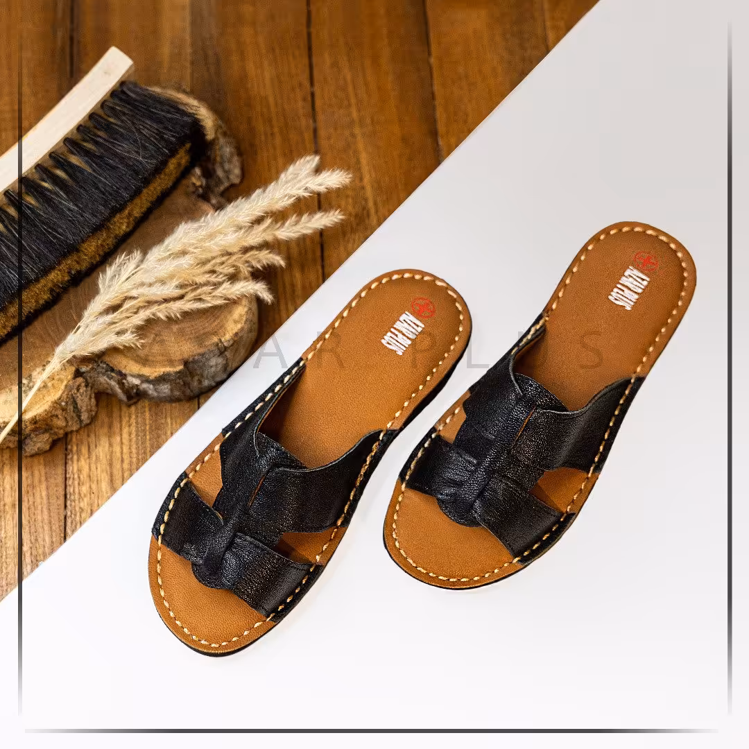 صندل دوبند راحتی وطبی زنانه و دخترانه چرم اصل گاوی مدل کلارا