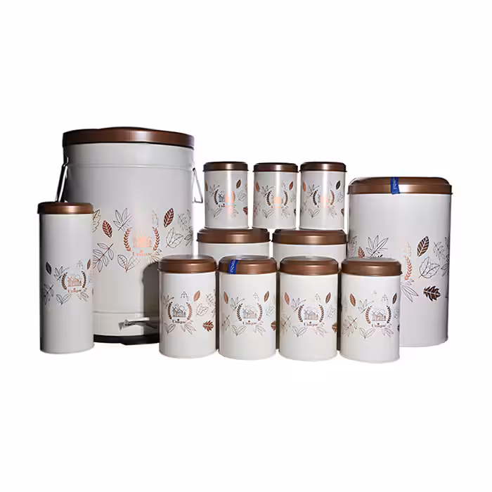 سرویس 12 پارچه طرح پاییز درب مسی یونیک کد 8001