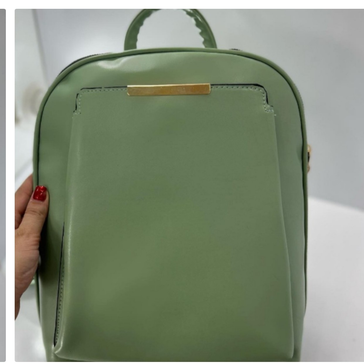 کوله ساده و شیک سبز آدامسی 