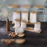 ست پاسماوری 7 پارچه چوب چینی ماربل برند مسینا کد 202