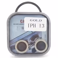 محافظ لنز دوربین نگینی آیفون13رنگ طلایی