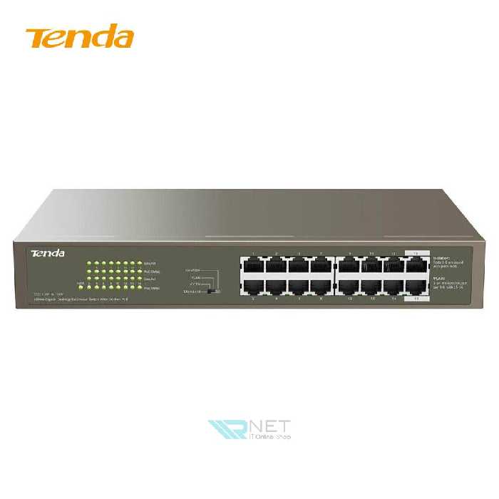 سوئیچ شبکه 16 پورت گیگابیت POE تندا مدل TEG1116P-16-150w