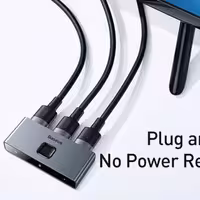 سوییچ دو پورت HDMI بیسوس اورجینال  مدل Matrix HDMI Splitter CAHUB-BC0G