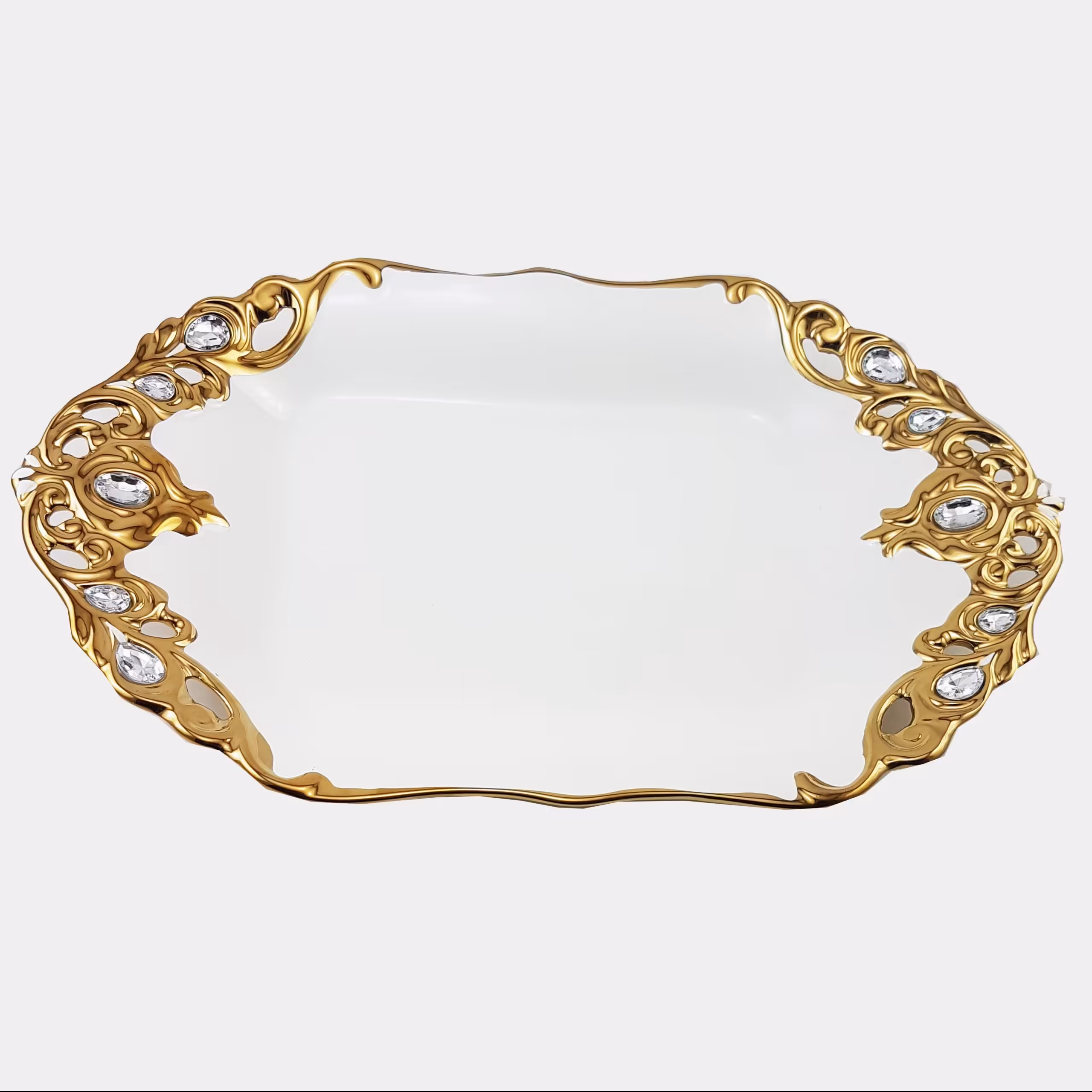 شیرینی خوری مستطیل متوسط طلایی یونیک کد 1647