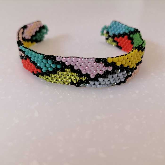 دستبند جناقی رنگی 