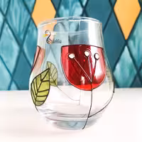 دسر خوری شقایق، گل دار، شیشه، کاوه، لیوان، شربت، قرمز ،ویترای، شش پارچه 