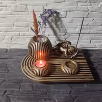 دکوری سنگی.دکوری بتنی.جا عودی.جاشمعی.اکسسوری.ست رزین.سنگ مصنوعی