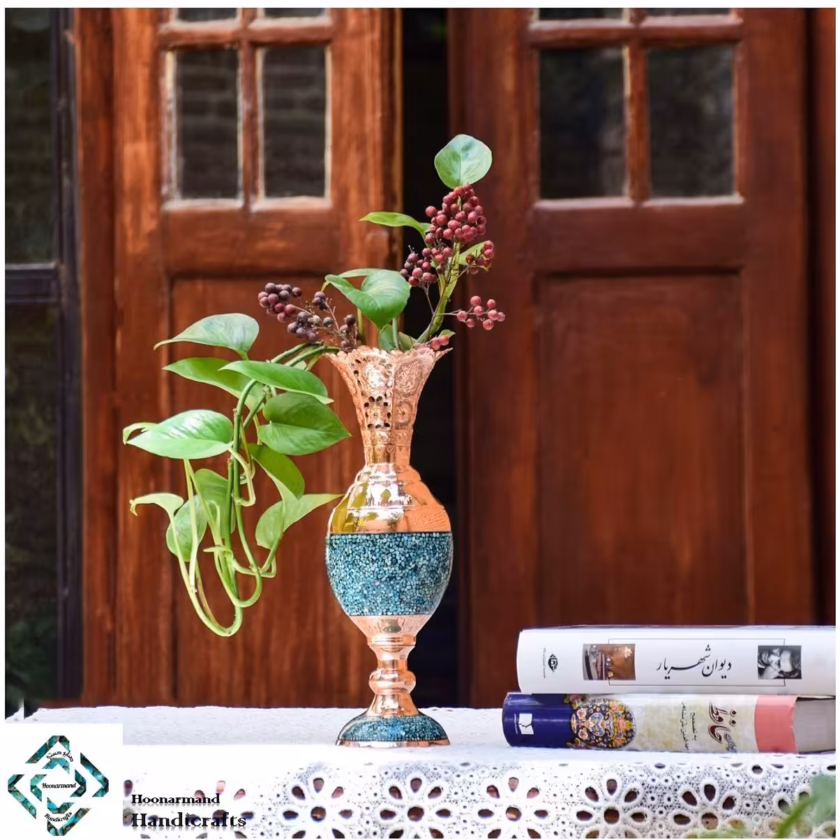 گلدان سنبلدان سایز 1 فیروزه کوب