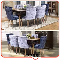 میز ناهار خوری چوبی و کلاسیک مدل میداس