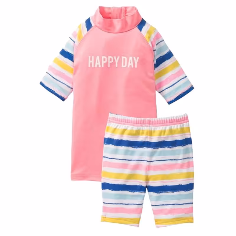 ست مایو ساحلی ضد آفتاب سوختگی و ضد UV دخترانه 12 تا 24 ماه  برند لوپیلو آلمان (( قیمت حراجی بهاره ))