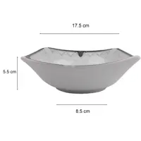 کاسه سوپ خوری چینی پارس مدل 603 مربع کد 97