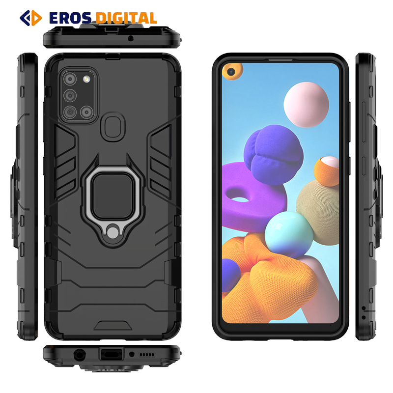 قاب محافظ ضد ضربه انگشتی سامسونگ Samsung Galaxy A21s - سبز