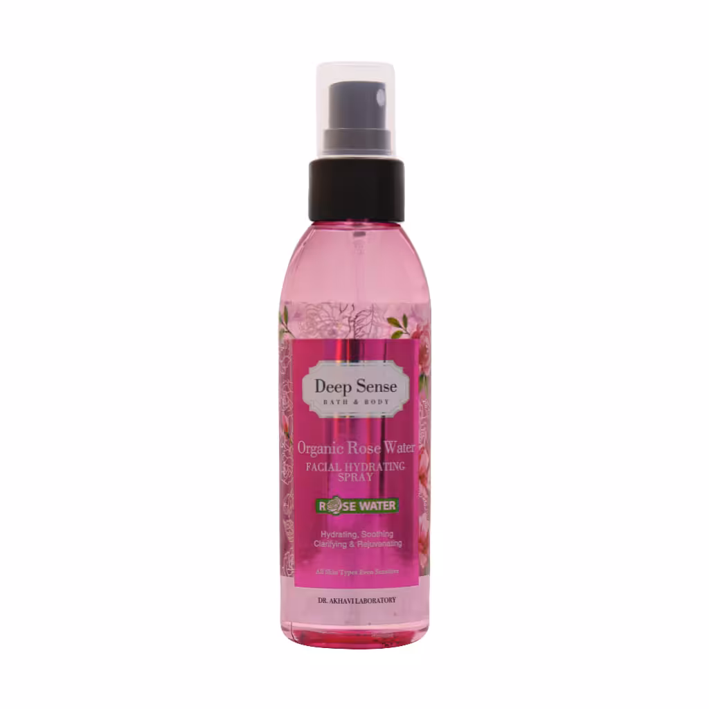 اسپری مرطوب کننده و آبرسان گلاب (رز سی‌گل) دیپ سنس حجم 150 میلی لیتر  | Seagull Deepsense Organic Rose Water Facial Spray 150 Ml