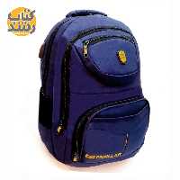 کوله پشتی برزنتی 5 زیپ کلاسیک تک رنگ کت (CAT)